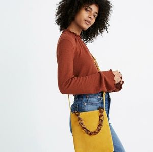 The Slim Brooklyn Crossbody Bag in Suede: Chain Ha